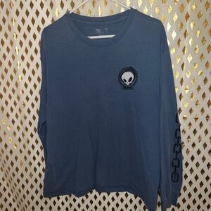 Blind Alien long sleeve shirt blue size L